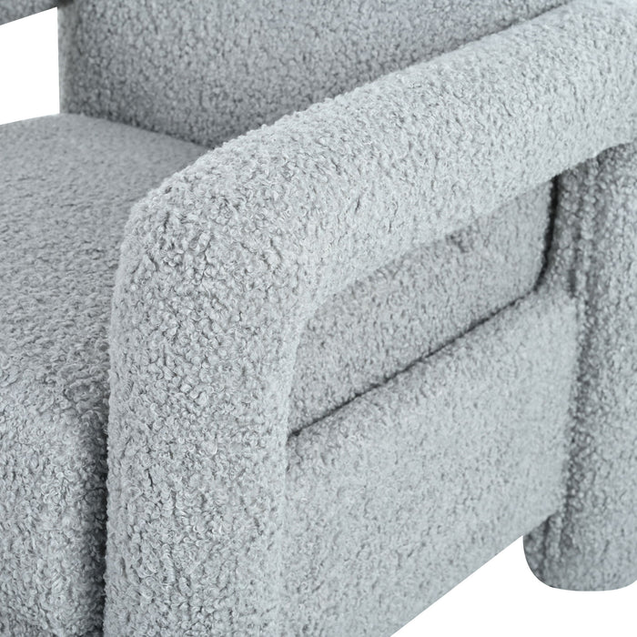 Push Back Recliner Armchair Upholstered Recliner Chair Single Sofa With Adjustable Backrest