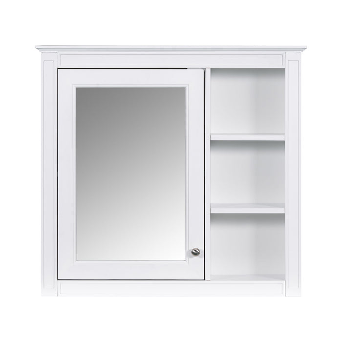 Wall Mounted Medicine Cabinet With Mirror And 3 Open Shelves