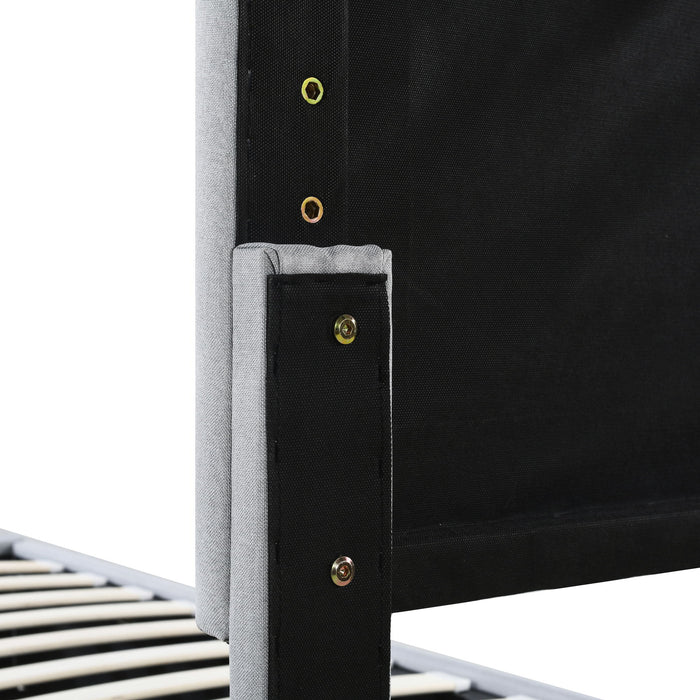 Upholstered Platform Bed With A Hydraulic Storage System