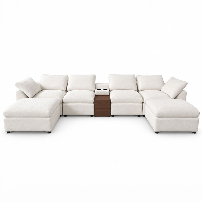 Modular Cloud Couch With Storage Console