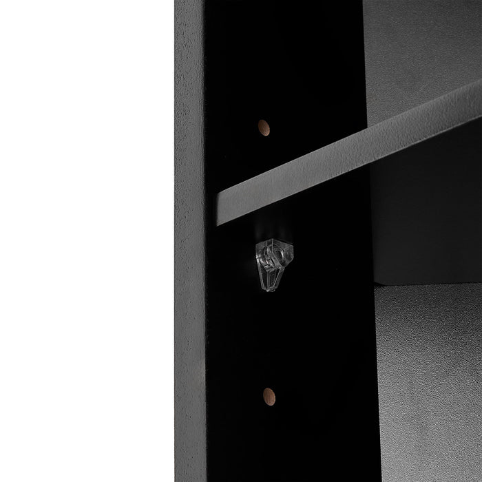 Multi Functional Corner Cabinet With Adjustable Shelves And 2 Doors