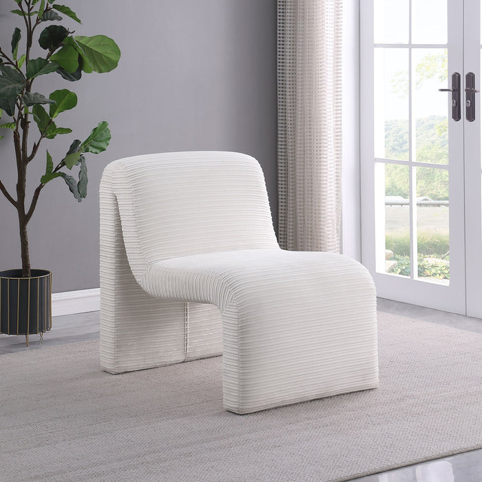 Winne - Curved Armless Accent Chair