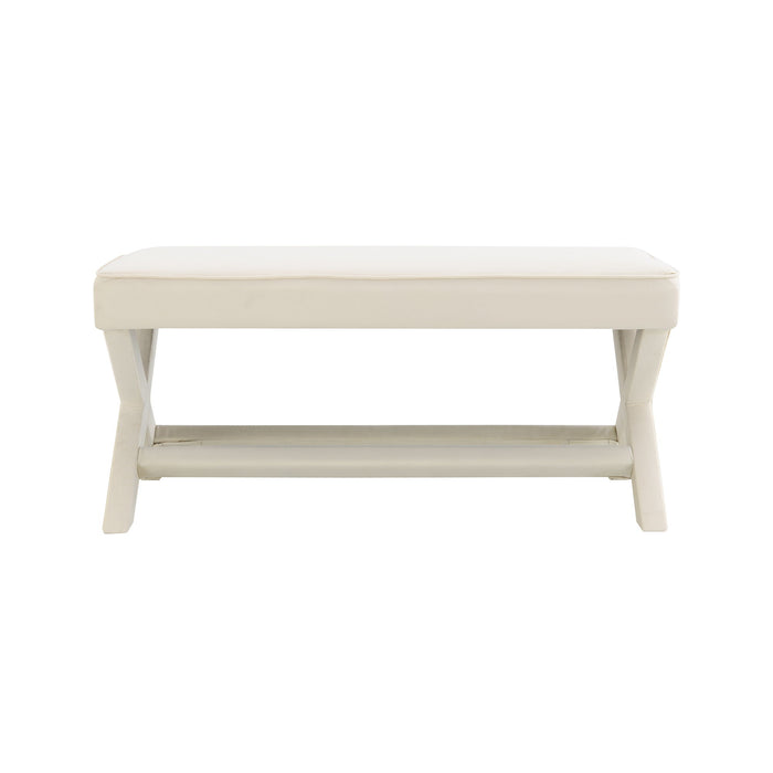 Comfort Double Bench Upholstered With X Crossed Legs