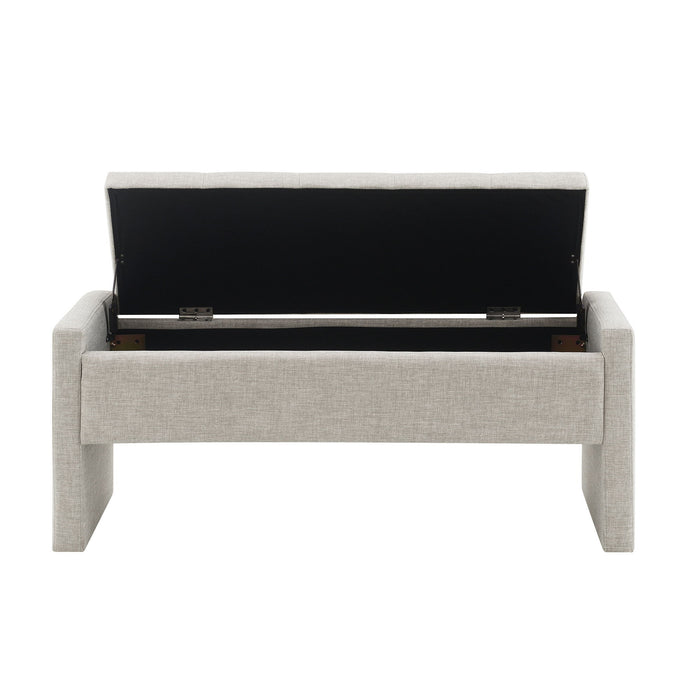 Modern Upholstered Large Bed End Bench With Storage