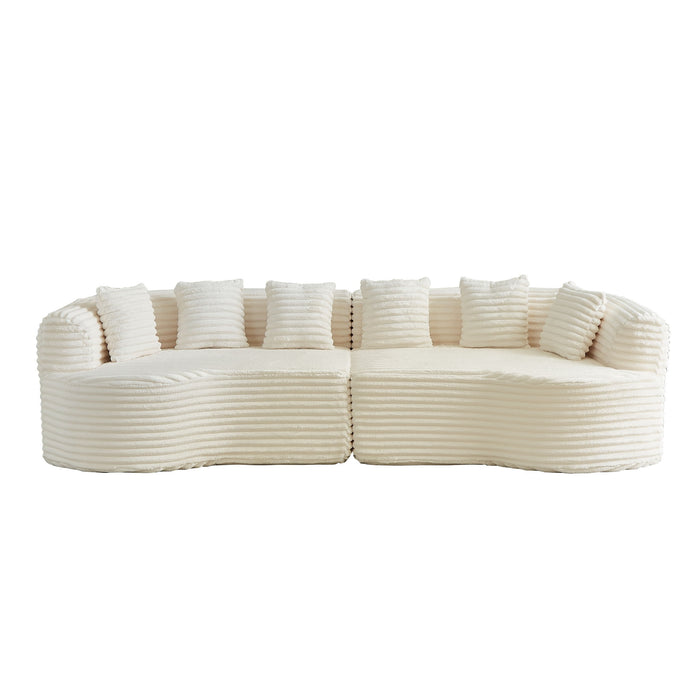 Sectional Sofa, Oversized 4 Seater With Deep Seat Design