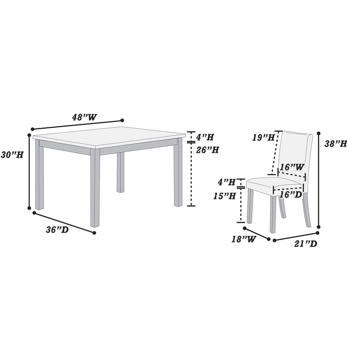 Dining Table With 4 Upholstered Side Chairs