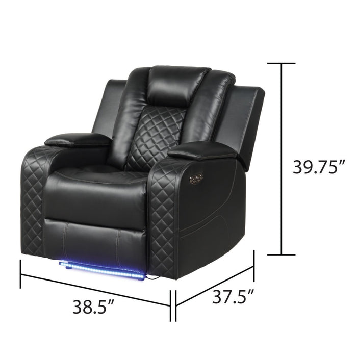 Benz - Power Recliner Set With LED Lighting And USB Charging
