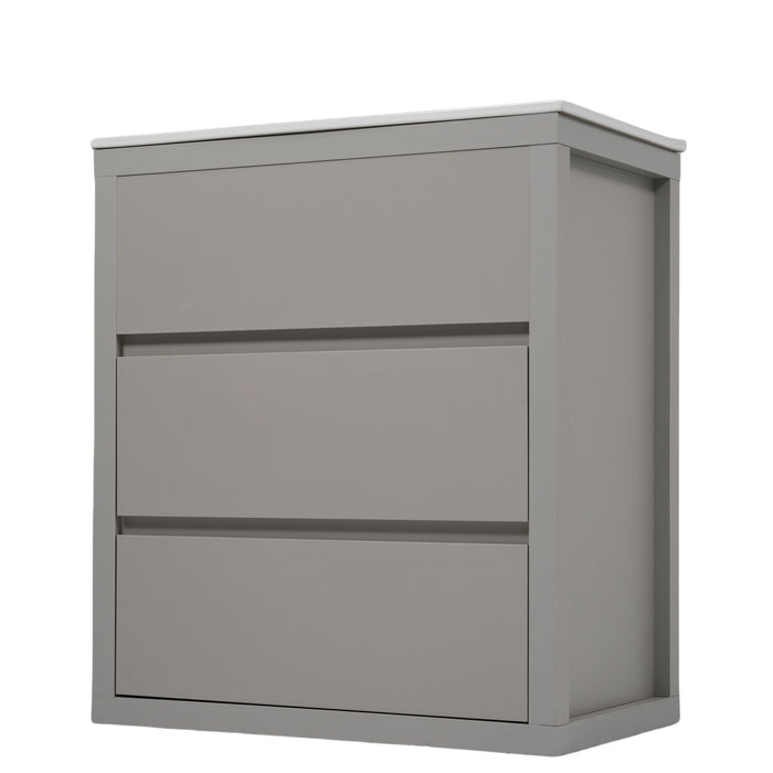 Double Sinks Bathroom Vanity Set With 2 Ceramic Basins