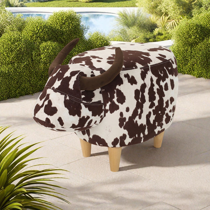 Cow Shaped Ottoman Footstool