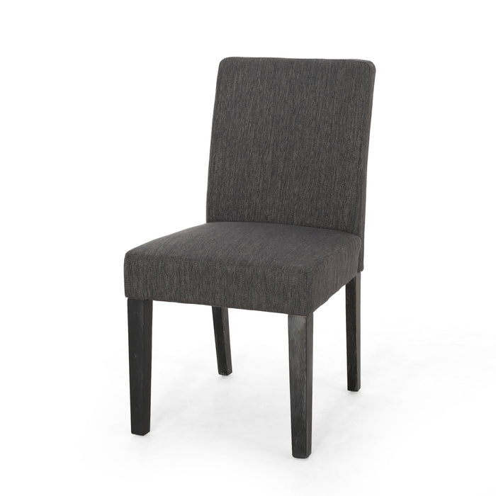 Contemporary Dining Chair With Upholstered Seating And Tapered Legs