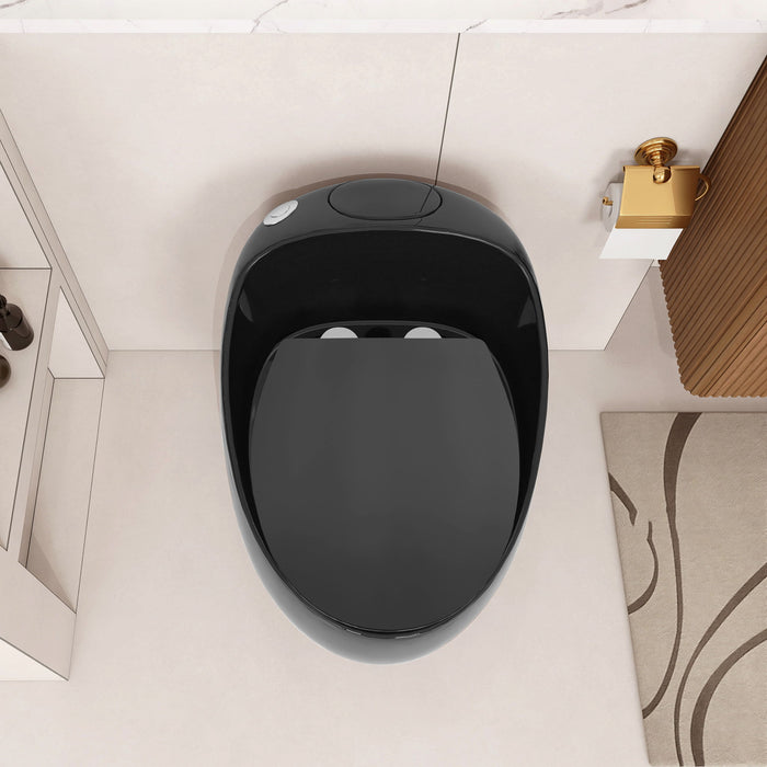 Modern Egg Shape Toilet 1.28 Gpf Single Flush Ceramic