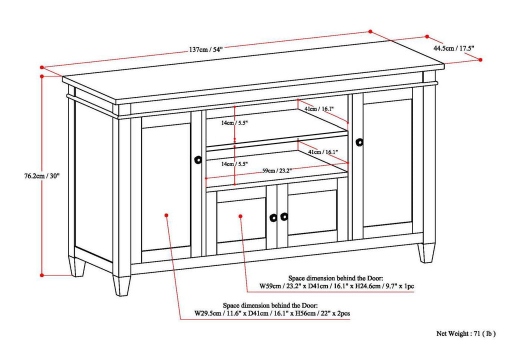 Carlton - TV Media Stand