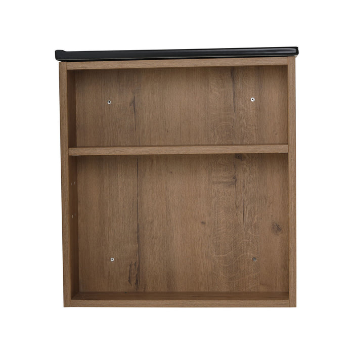 Wall Mounted Bathroom Vanity With Basin And Adjustable Open Shelf