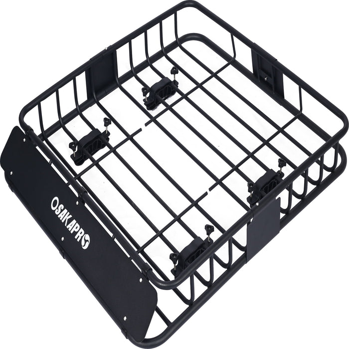 Motoring Rooftop Cargo Carrier Basket Steel, Universal Fit Roof Rack
