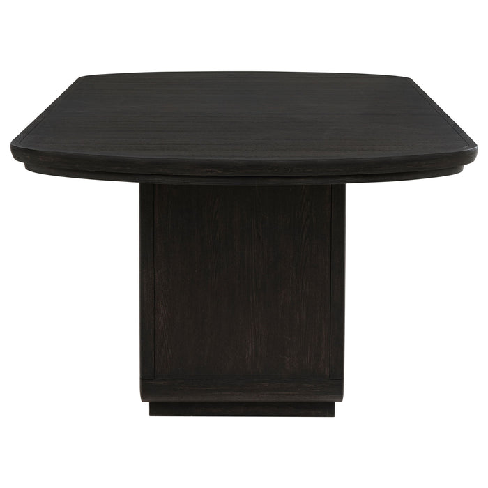 Bangor - Extension Dining Table With Pedestal Base - Black