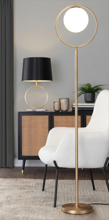 Moon - Contemporary Floor Lamp - Gold / Frosted