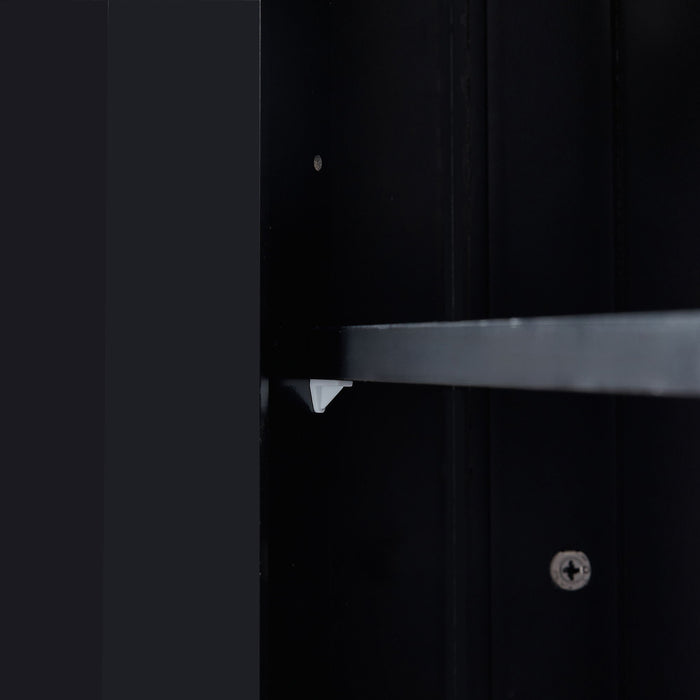 Bathroom Cabinet Triangle Corner Storage Cabinet With Adjustable Shelf Modern Style