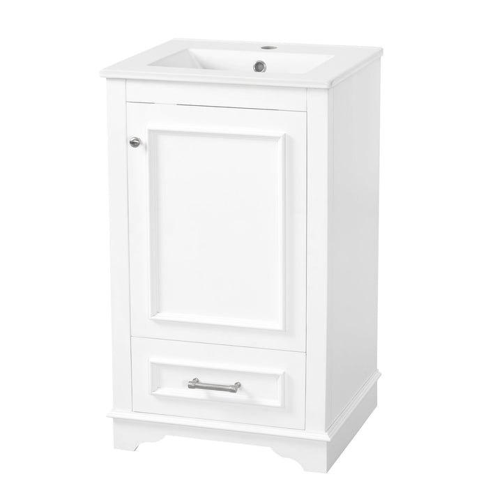 20" Bathroom Vanity With Sink, 1 Drawer, Freestanding Single Set