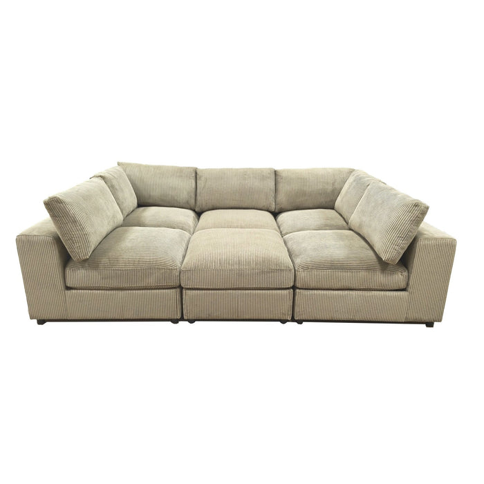 Reversible Modular Sectional Sofa With Custom Configuration