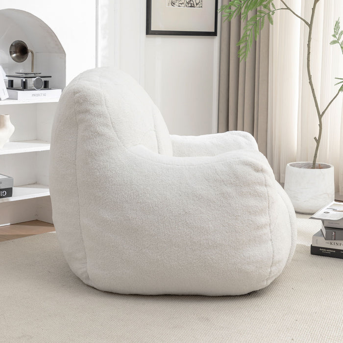 Comfy Bean Bag Chair With Filler, Fluffy And Cozy Seating