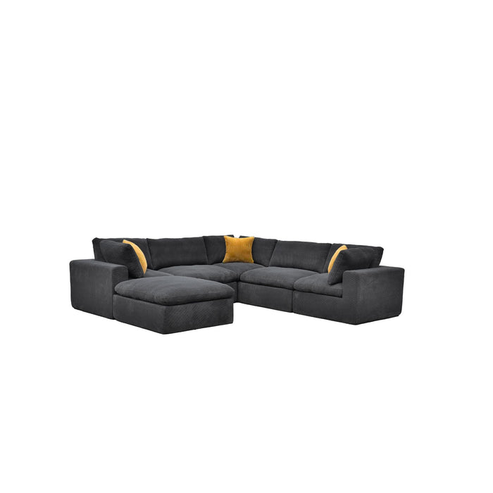 Custom Configuration Modular Sectional With Toss Pillows