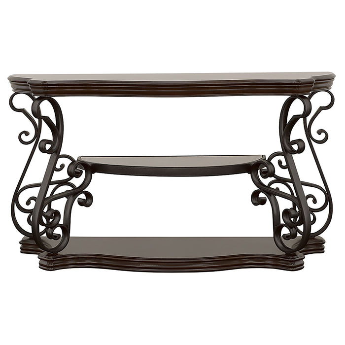 Gretta - Merlot 2 Shelf Sofa Console Table - Brown