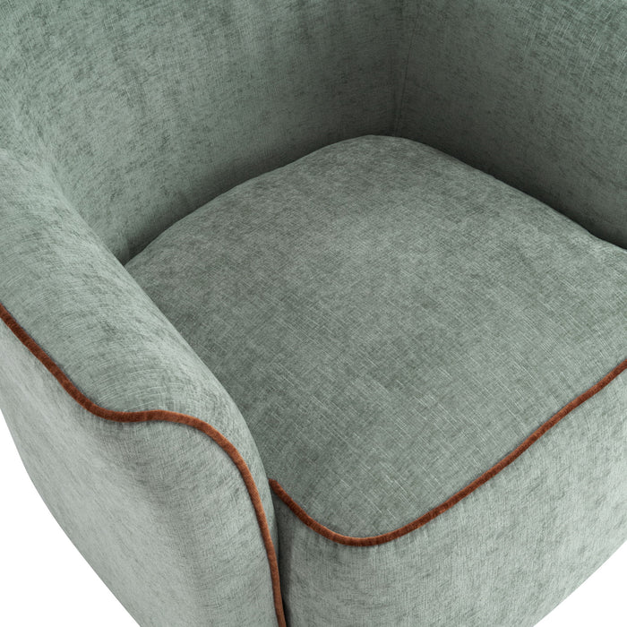 360° Swivel Accent Chair With Flared Arms