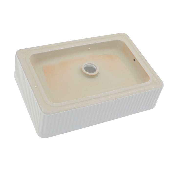 Modern Ceramic Rectangular Vessel Bathroom Sink