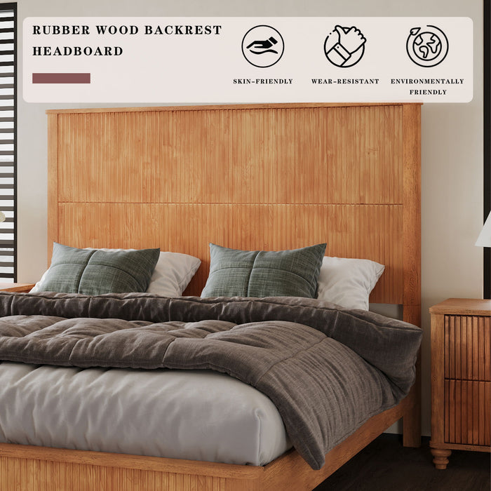 Platform Bed Frame With Tall Headboard