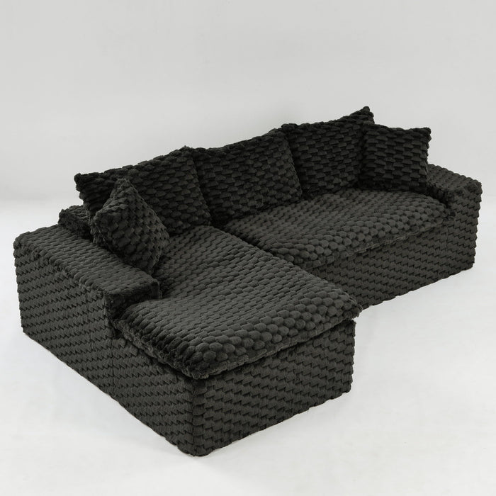 Modular Sofa, Convertible Twin Seat With Chaise Lounge