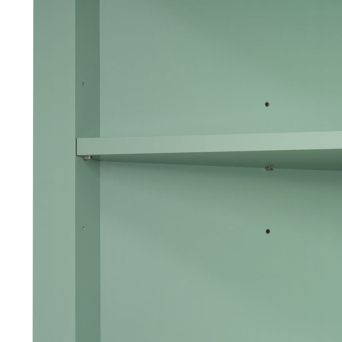 Tall Storage Cabinet With 3 Drawers And Adjustable Shelves For Bathroom