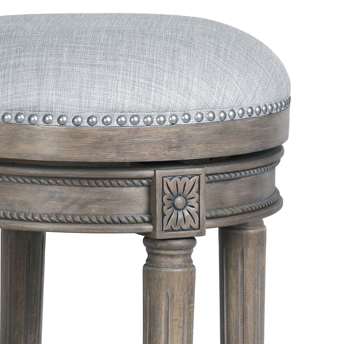 Rustic Elegance Backless Swivel Stool