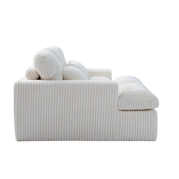 Double Chaise Lounge Chair, Oversized Upholstered Sleeper Cloud Couch