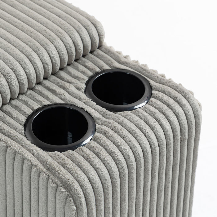 Modular Sofa Coffee Table With Storage Function, Cupholders, USB Ports