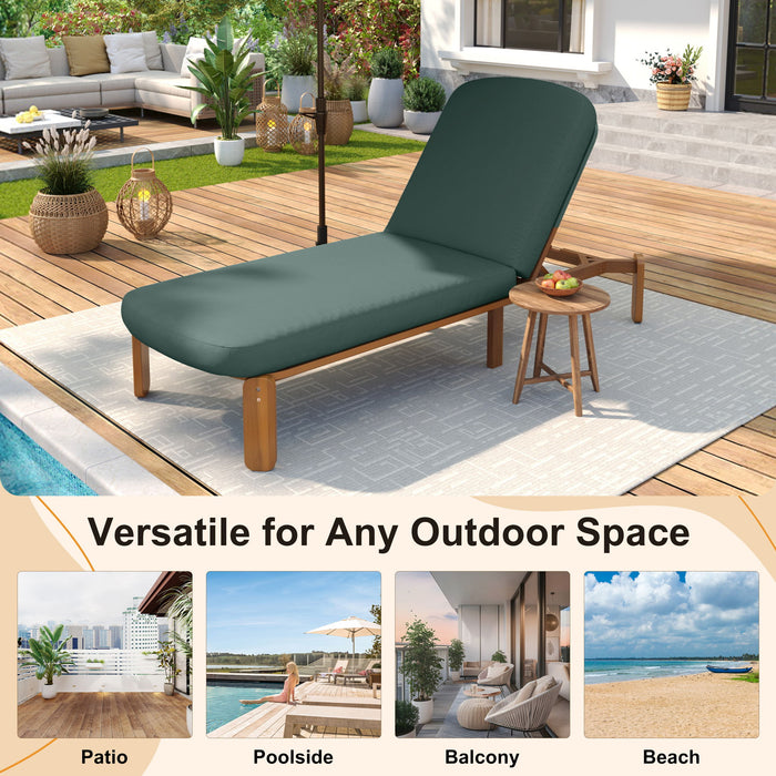 Outdoor Chaise Lounge With Adjustable Backrest