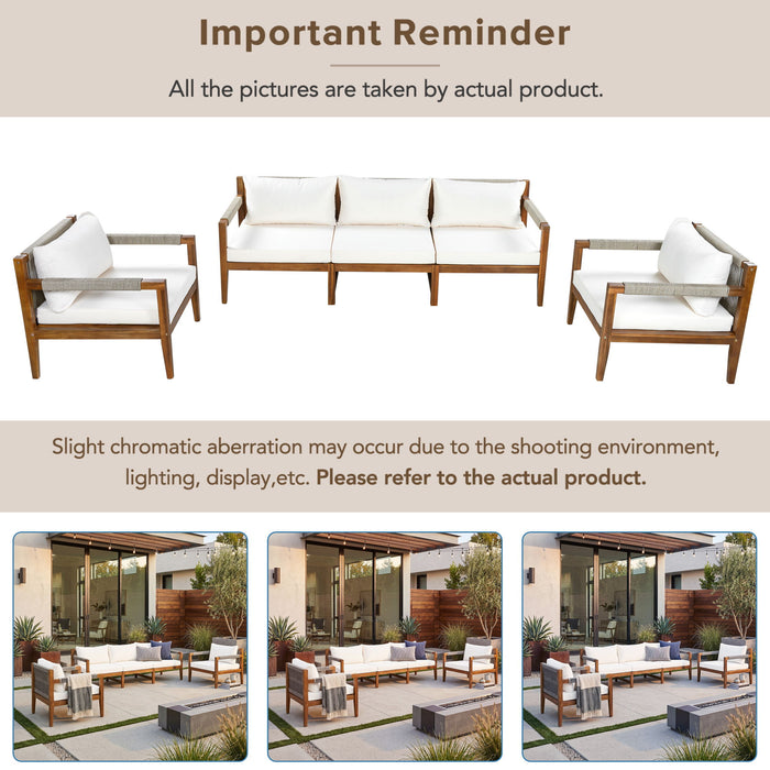 3 Piece Outdoor Sectional Sofa Set