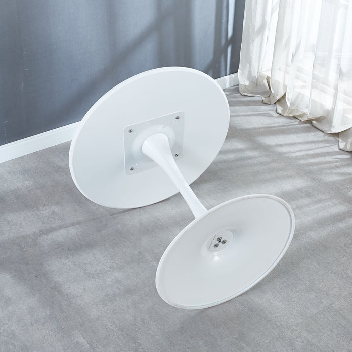 Mid-Century Tulip Table With Round Top, Pedestal Base