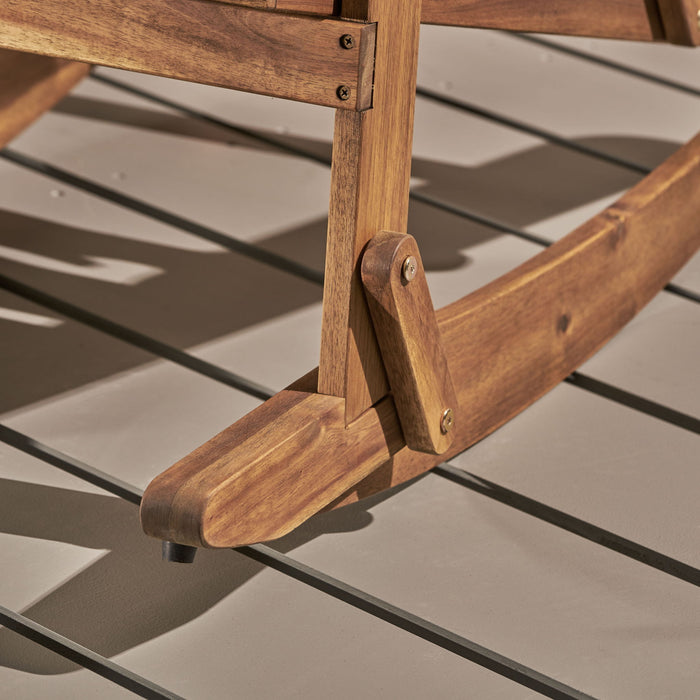 Outdoor Adirondack Rocking Chair With Hand Crafted Details