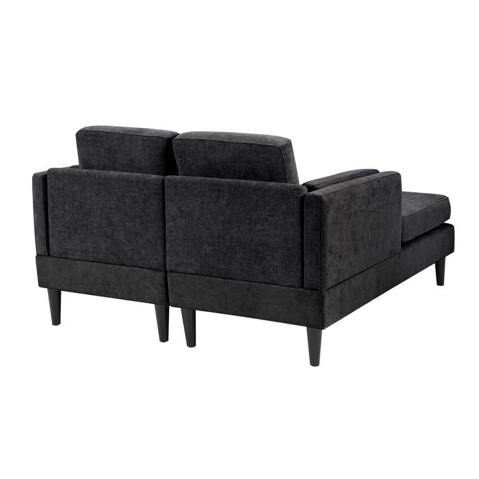 Chaise Lounge Sofa Bed With Dual Layer Armrests For Living Room