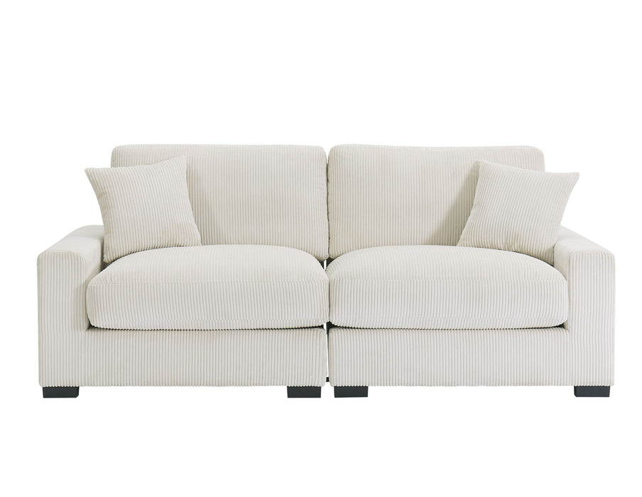 4 Seater Oversized Sectional Sofa With 2 Ottoman And 2 Pillows