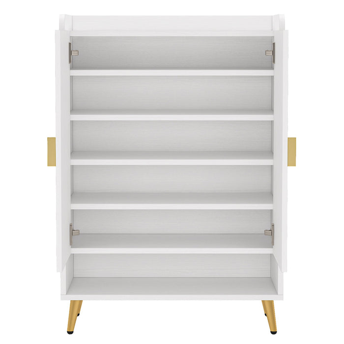 Shoe Cabinet With Doors, 7 Tier Storage Organizer