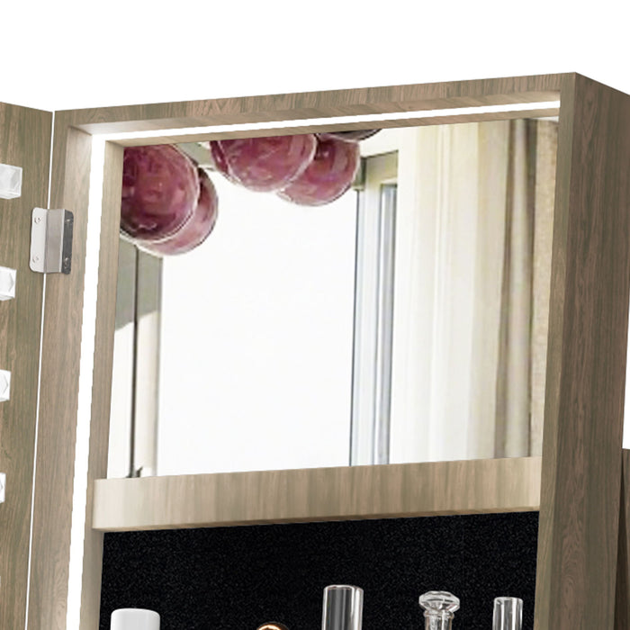 Swivel Jewelry Cabinet With Full Length Mirror