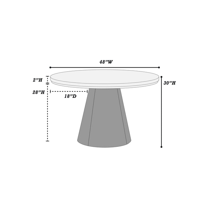 5 Piece Round Dining Set With Upholstered Chairs - Black / White