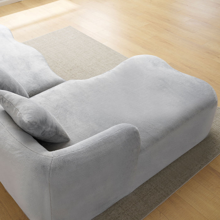 Modular L-Shape Sectional Sofa With Curved Chaise
