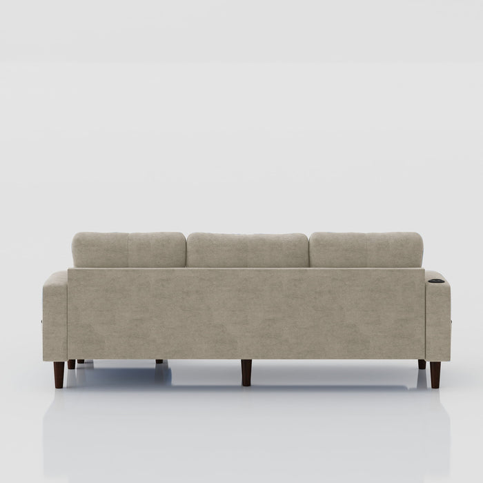 3 Seater Convertible Combination L Shaped Sofa With Footstools With Storage