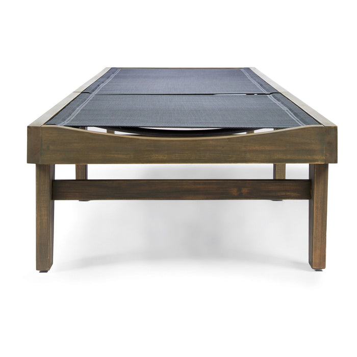 Summerland Chaise Lounge Dark Mesh Outdoor Seating - Dark Gray