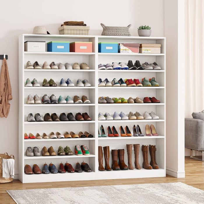 9 Tier Freestanding Shoe Cabinet, With Open Design