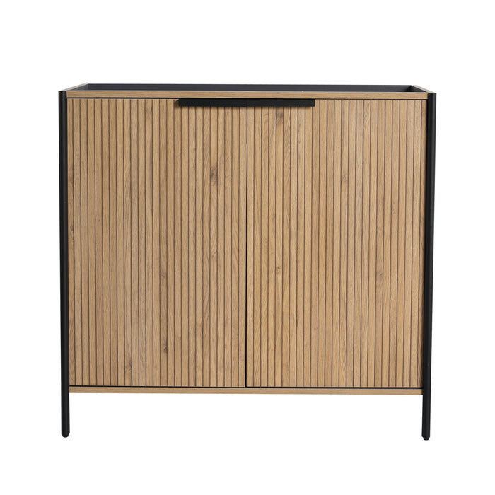 Contemporary Freestanding Bathroom Vanity With Adjustable Shelves