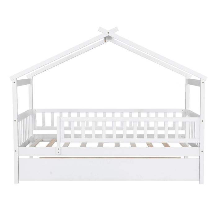 Creativity House Bed With Twin Size Trundle