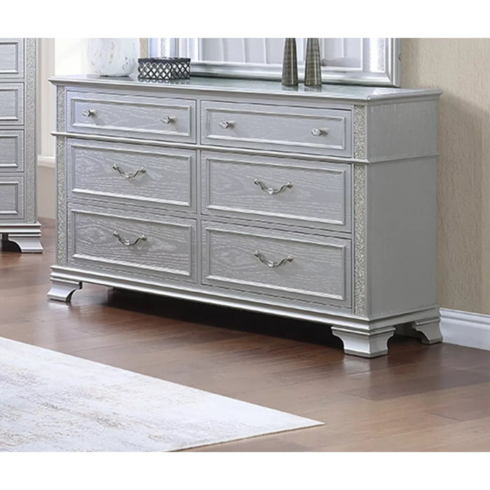 1 Piece Dresser Crystal Knobs Pull Handles Bedroom Furniture - Gray